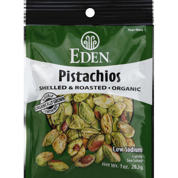 Nuts, Seeds & Dried Fruit Eden Foods Pistachios, Organic, Shelled & Roasted hero