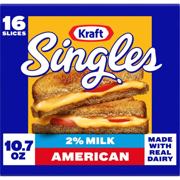 Cheese Kraft American Cheese Slices with 2% Milk hero