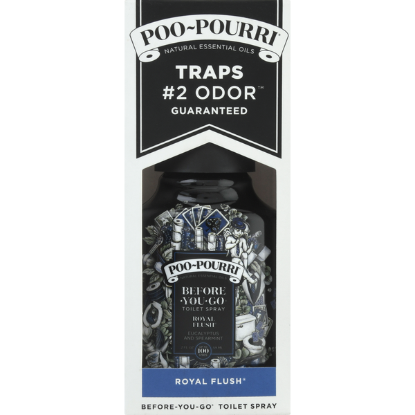 Air Fresheners & Candles Poo-Pourri Toilet Spray, Eucalyptus & Spearmint, Royal Flush hero