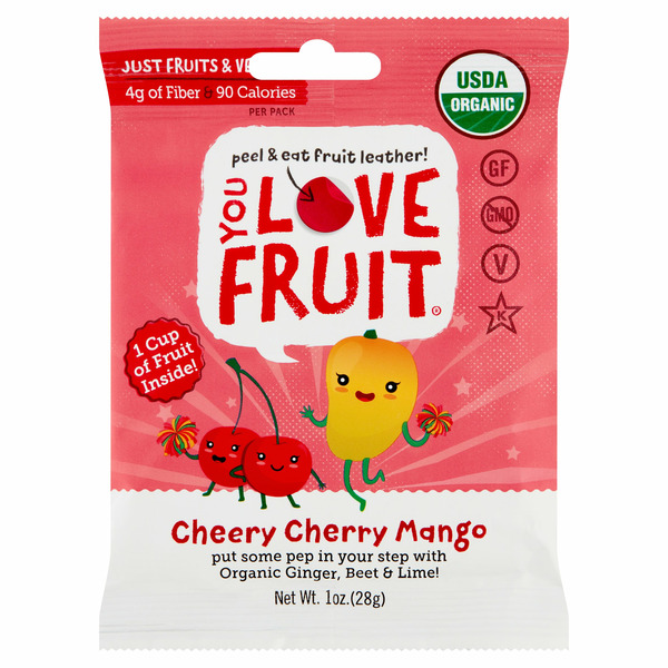 Chips & Pretzels You Love Fruit Cheery Cherry Mango Fruit Snacks hero