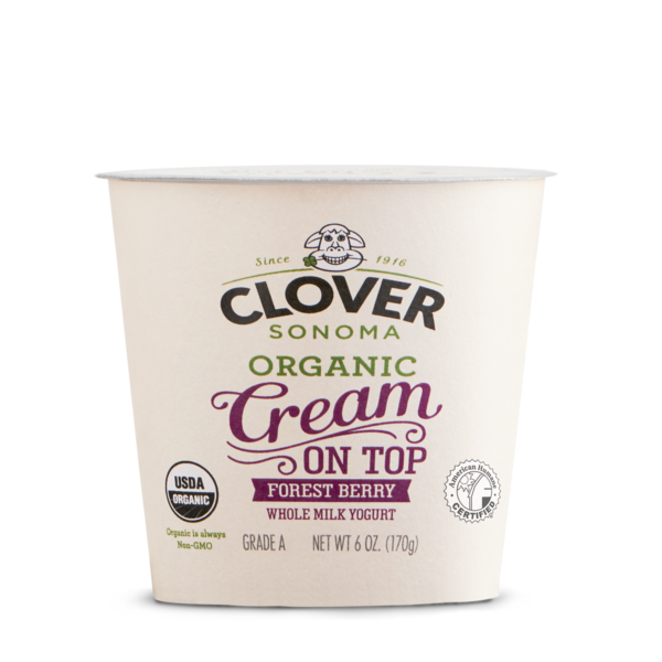 Yogurt Clover Sonoma Organic Cream on Top Forest Berry Yogurt hero