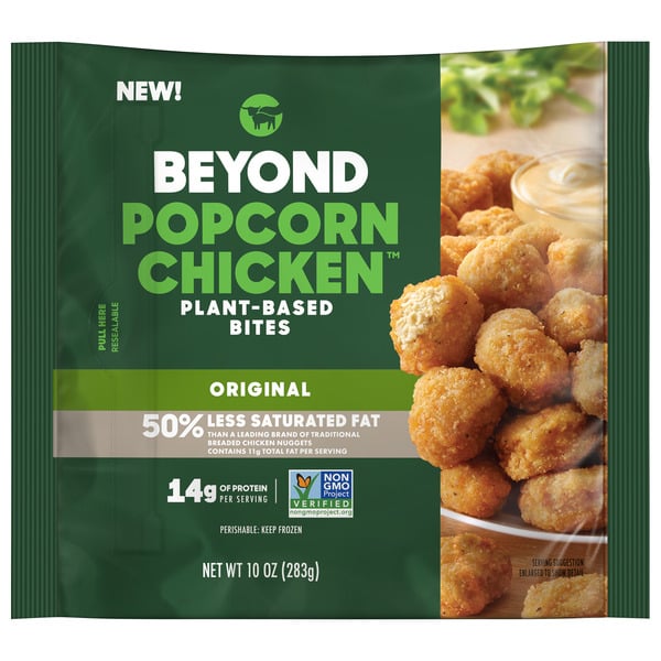 Frozen Vegan & Vegetarian Beyond Meat Beyond Popcorn Chicken, Plant-Based Bites hero