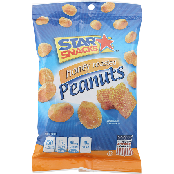 Nuts, Seeds & Dried Fruit Star Snacks Peanuts, Honey Roasted hero