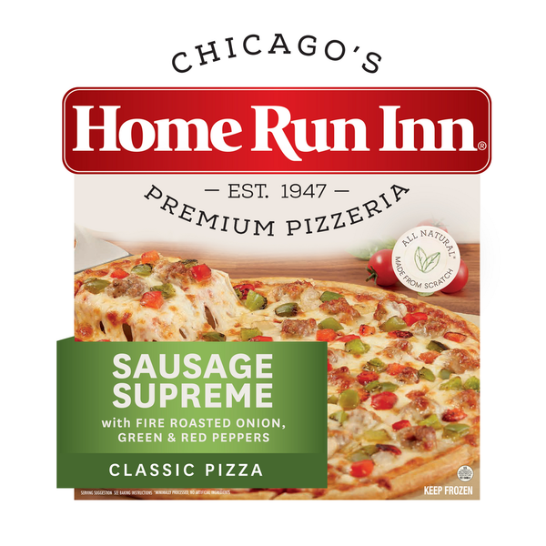 Frozen Pizza Home Run Inn Family Size Classic Frozen Sausage Supreme Pizza hero