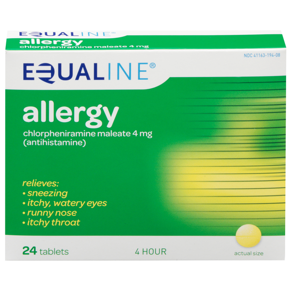 Cold, Flu & Allergy Equaline Allergy, 4 Hour, 4 mg, Tablets hero