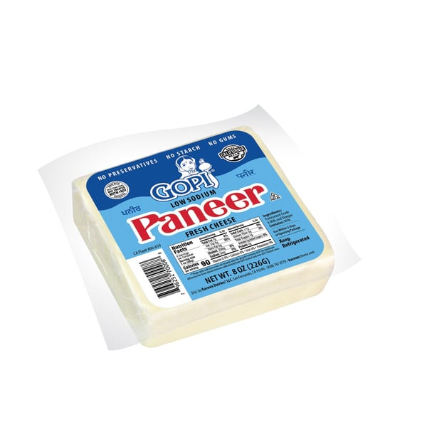 Packaged Cheese Gopi Indian Style Paneer Cheese, Vegetarian Whole Milk Cheese hero