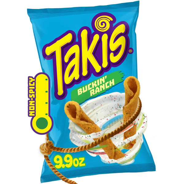 Chips & Pretzels Takis Buckin' Ranch Rolled Tortilla Chips Bag hero