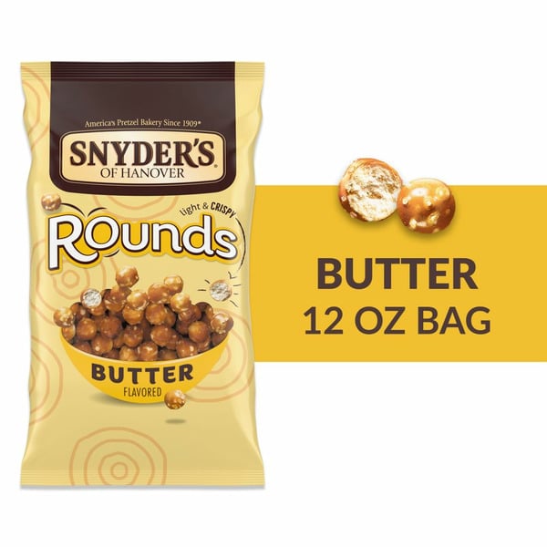 Chips & Pretzels Snyder's of Hanover Butter Pretzel Rounds hero