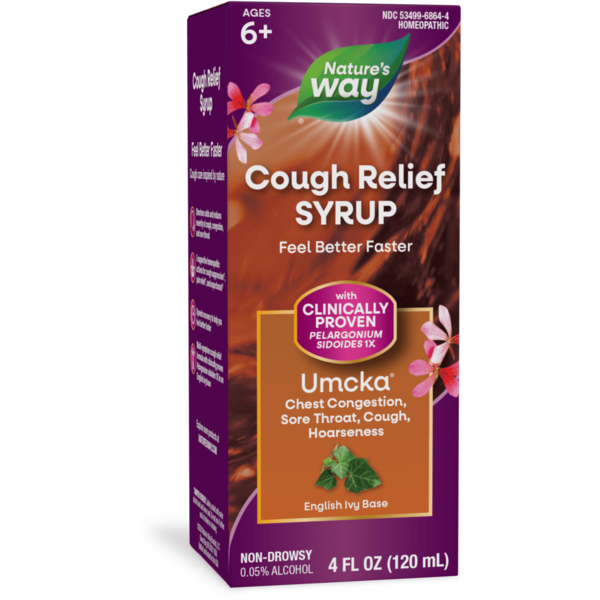 Vitamins & Supplements Nature's Way Cough Relief Syrup, Umcka, Non-Drowsy, Ages 6+ hero