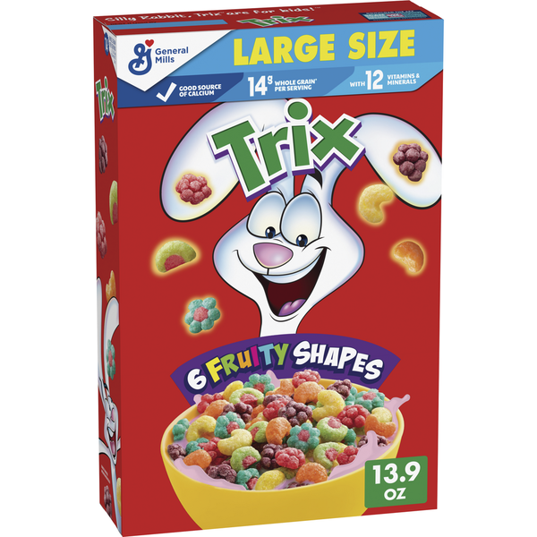 Cereal Trix Cereal, Fruit Flavored Corn Puffs hero