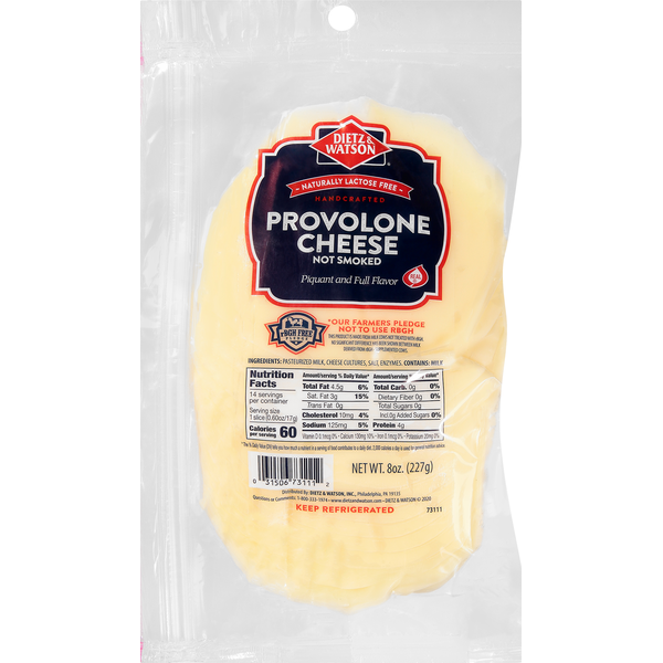 Packaged Cheese Dietz & Watson Cheese Provolone Sliced hero