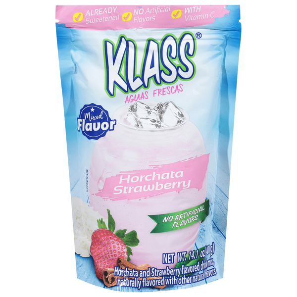 Cocoa & Drink Mixes Klass Aguas Frescas, Horchata Strawberry hero