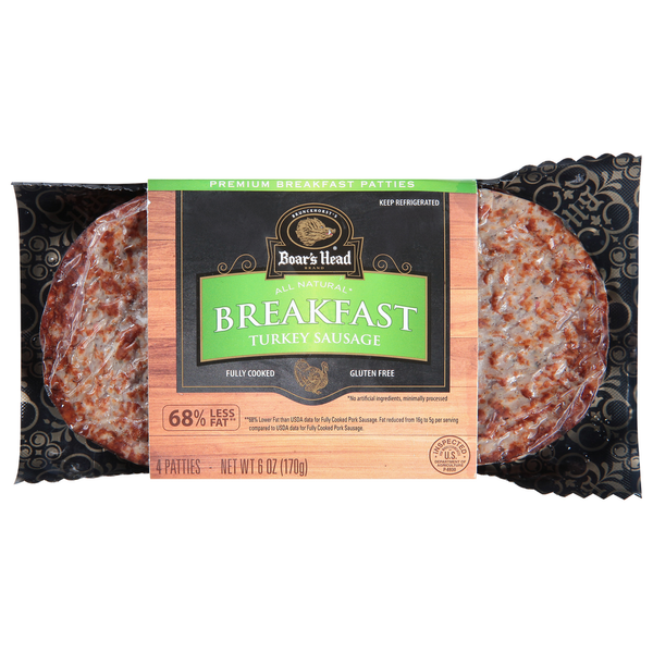 Boar's Head All Natural* Turkey Sausage hero