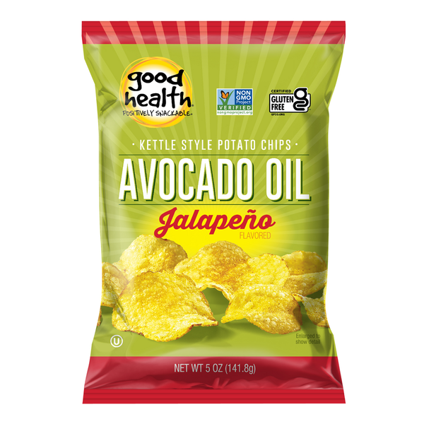 Chips & Pretzels Good Health Kettle Style Chips Avocado Oil Jalapeno hero