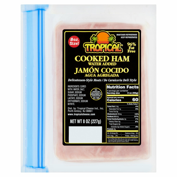 Lunch Meat Tropical 96% Fat Free Cooked Ham hero