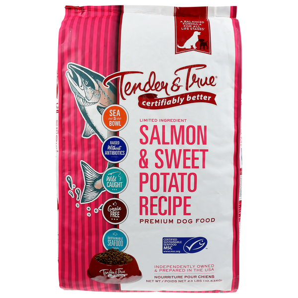 Tender & True Salmon & Sweet Potato Recipe – Dog – 23Lb. hero