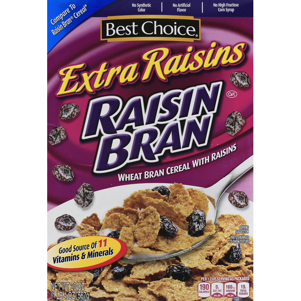 Cereal Best Choice Raisin Bran, Extra Raisins hero