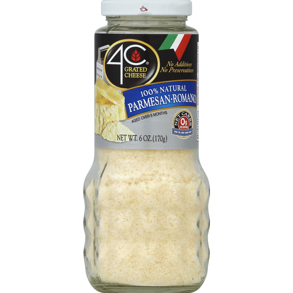 Packaged Cheese 4C Foods Cheese, Grated, Parmesan-Romano hero