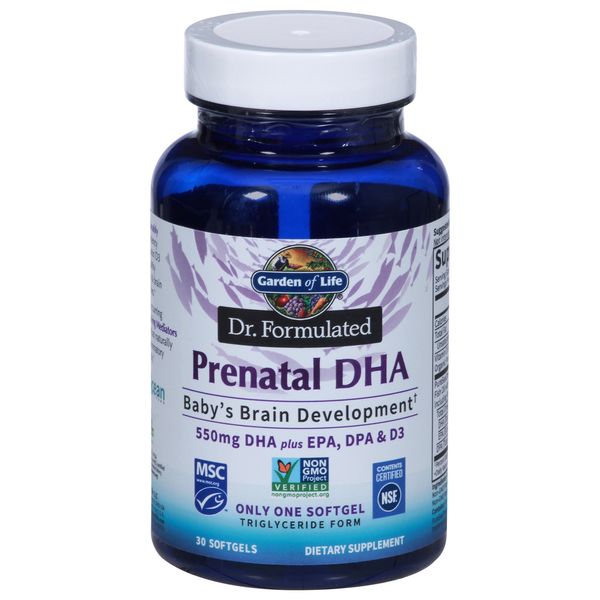 Dietary Supplements Garden of Life Prenatal DHA, 550 mg, Softgels hero