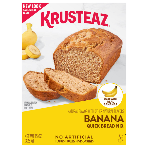 Doughs, Gelatins & Bake Mixes Krusteaz Banana Quick Bread Mix hero