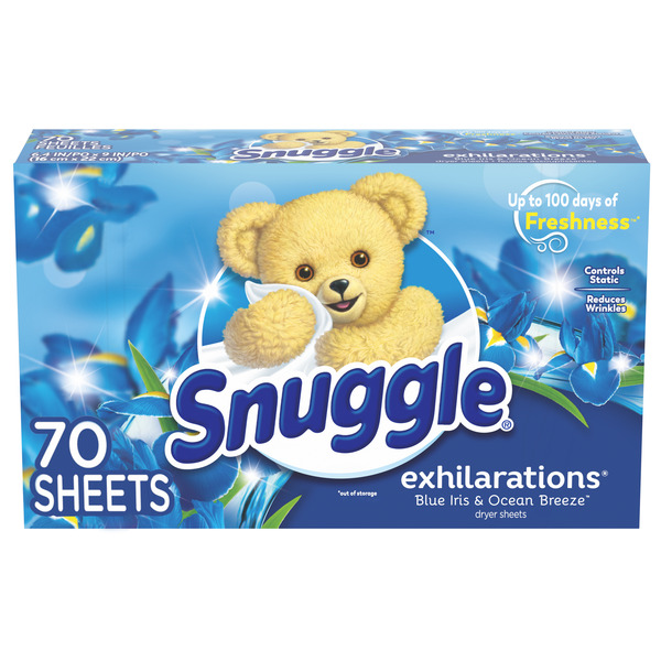 Laundry Snuggle Fabric Softener Dryer Sheets, Blue Iris & Ocean Breeze hero