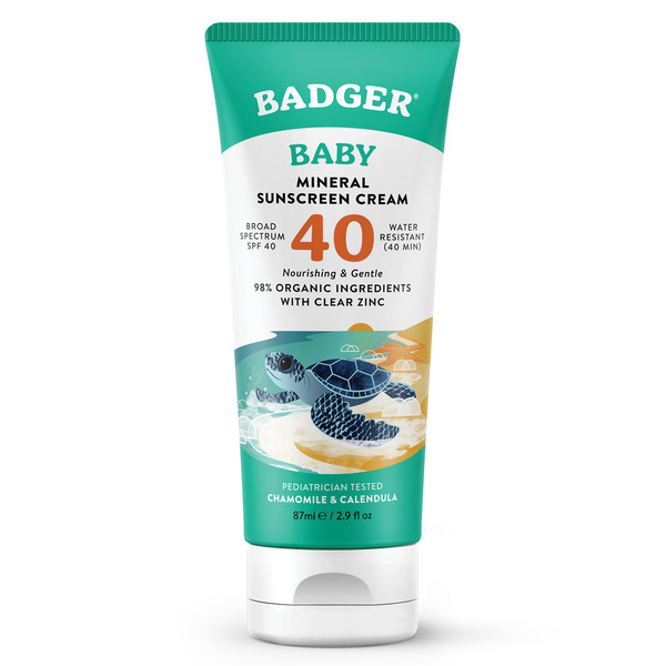 Baby Bath & Body Care Badger Baby Mineral Sunscreen Cream, SPF 40 hero