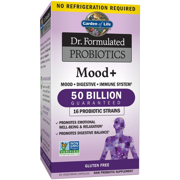 Probiotics Garden of Life Mood +, Vegetarian Capsules hero