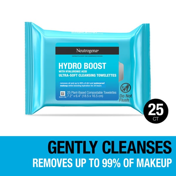 Facial Care Neutrogena Hydro Boost Face Cleansing Cloths & Makeup Wipes hero