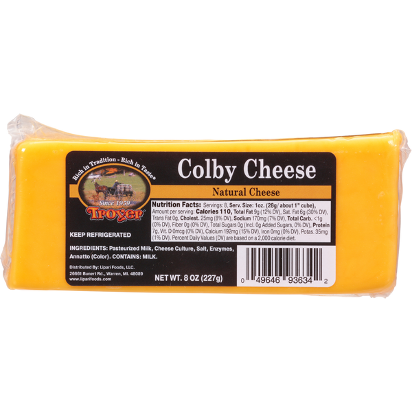 Other Creams & Cheeses Troyer Colby Cheese Bar hero