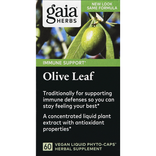 Vitamins & Supplements Gaia Herbs Olive Leaf, Vegan Liquid Phyto-Caps hero