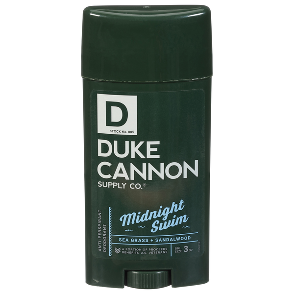 Deodorants Duke Cannon Supply Co. Anti-Perspirant/Deodorant, Sea Grass + Sandalwood, Midnight Swim hero