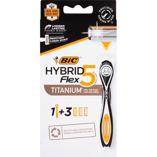 Shave Needs BIC Razor, Titanium, 5 Blades hero