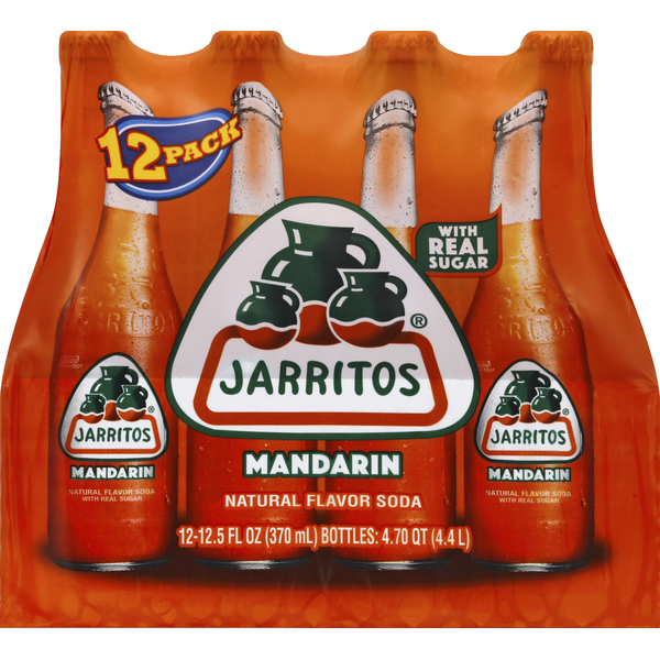 Soft Drinks Jarritos Soda, Mandarin, 12 Pack hero