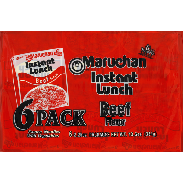 Soup, Broth & Bouillon Maruchan Instant Lunch Beef Flavor Ramen noodles hero