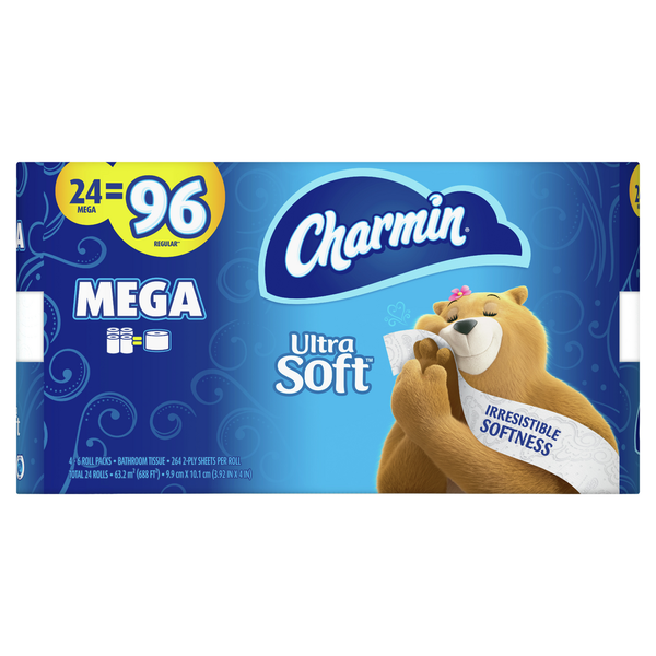 Paper Goods Charmin Ultra Soft Toilet Paper 24 Mega Roll hero