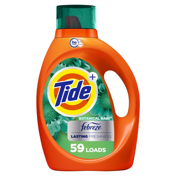 Tide Febreze Freshness Botanical Rain HE Turbo Clean Liquid Laundry Detergent hero