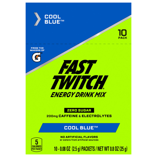 Fast Twitch Energy Drink, Zero Sugar, Cool Blue, 10 Pack hero