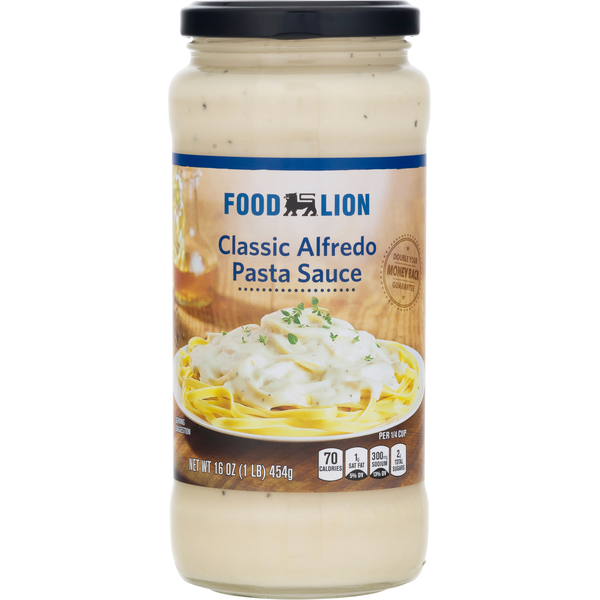 Pasta Sauce Food Lion Pasta Sauce, Classic Alfredo hero