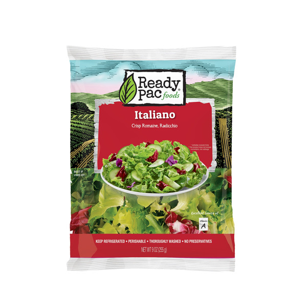 Packaged Vegetables & Fruits Ready Pac Bistro Italiano Crisp Romaine, Radicchio Salad Bag hero