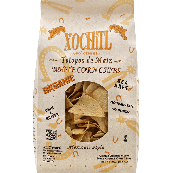 Chips & Pretzels Xochitl Corn Chips, White, Mexican Style hero