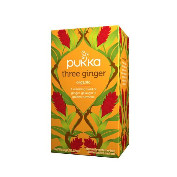 Tea Bags and Mixes Pukka Organic Herbal Tea Bags Three Ginger hero