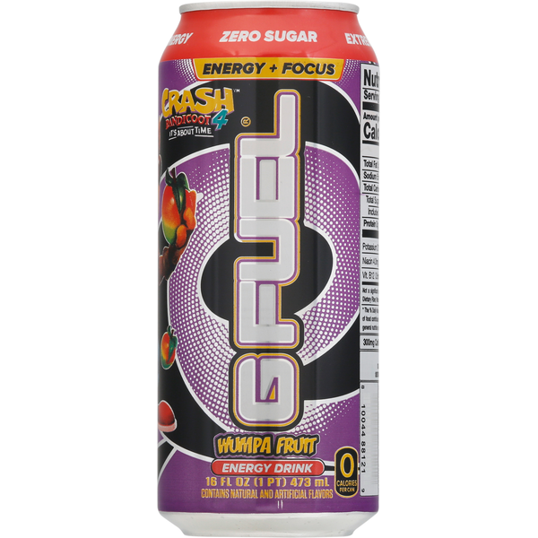 G FUEL Energy Drink, Zero Sugar, Wumpa Fruit hero