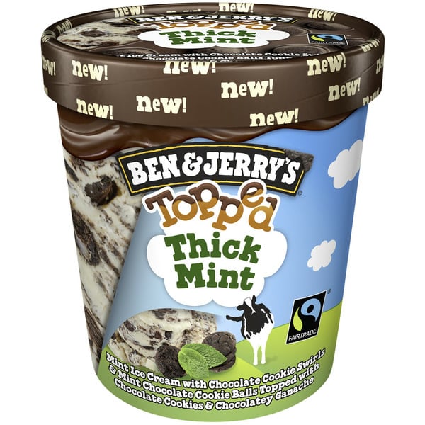 Ice Cream & Ice Ben & Jerry's Ice Cream Thick Mint Topped hero