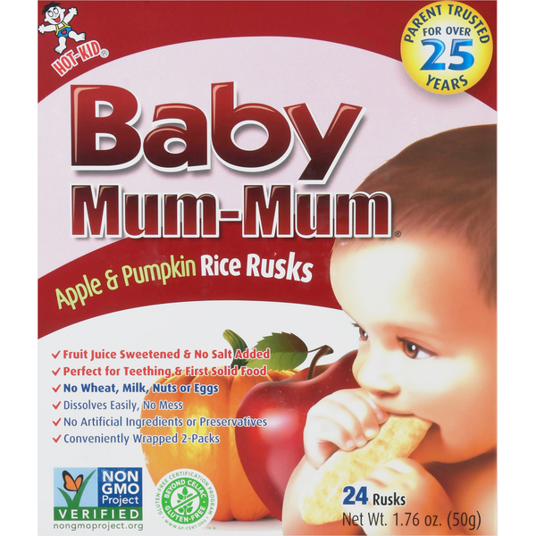 Baby Food & Formula Mum-Mum Rice Rusks, Apple & Pumpkin hero