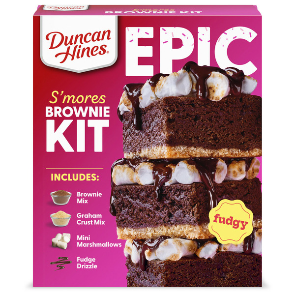 Doughs, Gelatins & Bake Mixes Duncan Hines S'mores Brownie Baking Kit, Baking Mix hero