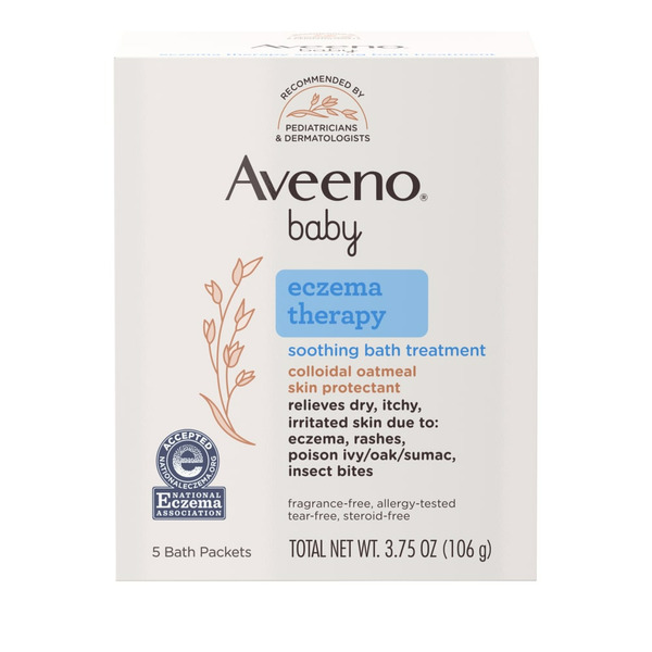 Baby First Aid & Vitamins Aveeno Eczema Therapy Soothing Bath Treatment, Oatmeal hero