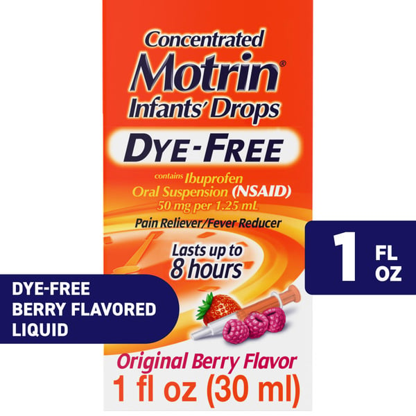 Muscles, Joints & Pain Relief MOTRIN Infants' Liquid Medicine Drops With IBuprofen, Berry hero