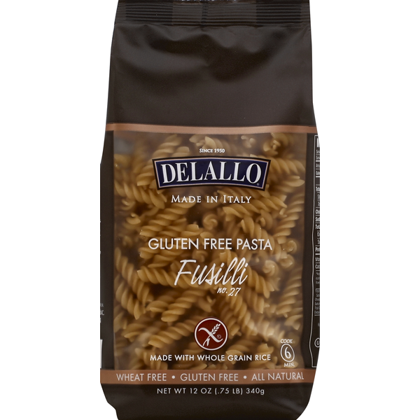 Dry Pasta DeLallo Fusilli, Gluten Free, No. 27 hero