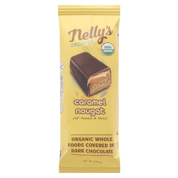 Other Creams & Cheeses Nelly's Organics Bars, Organic, Caramel Nougat hero