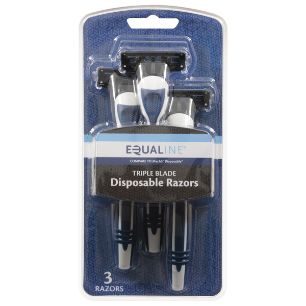 Shave Needs Equaline Razors, Disposable, Triple Blade hero